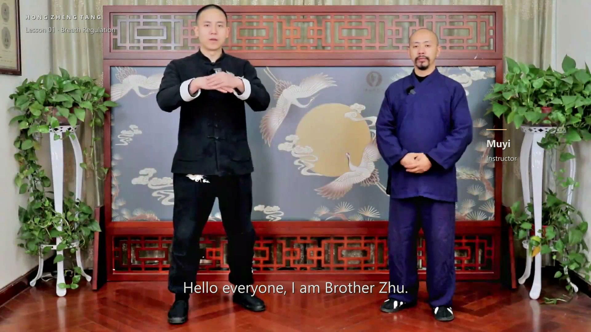 Original lesson with instructor Muyi and demonstration coach Zhu